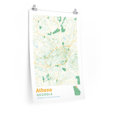 Athens Georgia City Street Map Poster-Allegiant Goods Co. Vintage Sports Apparel