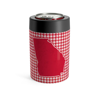 Georgia Houndstooth Can Cooler-Allegiant Goods Co. Vintage Sports Apparel
