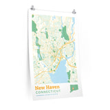 New Haven Connecticut City Street Map Poster-Allegiant Goods Co. Vintage Sports Apparel