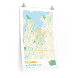 Tacoma Washington City Street Map Poster-20″ × 30″-Allegiant Goods Co. Vintage Sports Apparel