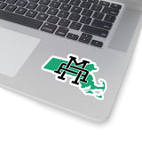 Massachusetts Home State Sticker (Black & Green)-Allegiant Goods Co. Vintage Sports Apparel