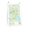 Baltimore Maryland City Street Map Poster-24″ × 36″-Allegiant Goods Co. Vintage Sports Apparel