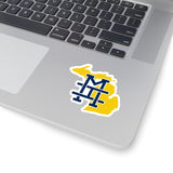 Michigan Home State Sticker (Navy Blue & Maize Yellow)-Allegiant Goods Co. Vintage Sports Apparel