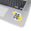 Michigan Home State Sticker (Navy Blue & Maize Yellow)-3x3"-Allegiant Goods Co. Vintage Sports Apparel
