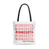 Minnesota Retro Thank You Tote Bag-Large-Allegiant Goods Co. Vintage Sports Apparel
