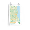 Milwaukee Wisconsin City Street Map Poster-12″ × 18″-Allegiant Goods Co. Vintage Sports Apparel