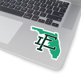 Florida Home State Sticker (Green & Forest Green)-4x4"-Allegiant Goods Co. Vintage Sports Apparel