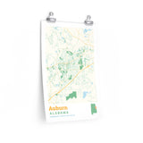 Auburn Alabama City Street Map Poster-12″ × 18″-Allegiant Goods Co. Vintage Sports Apparel