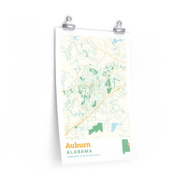 Auburn Alabama City Street Map Poster-12″ × 18″-Allegiant Goods Co. Vintage Sports Apparel