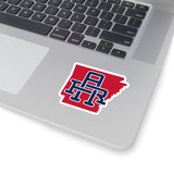 Arkansas Home State Sticker (Red & Navy Blue)-Allegiant Goods Co. Vintage Sports Apparel