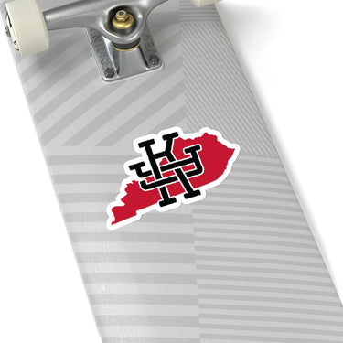 Kentucky Home State Sticker (Red & Black)-6x6"-Allegiant Goods Co. Vintage Sports Apparel