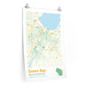 Green Bay Wisconsin City Street Map Poster-20″ × 30″-Allegiant Goods Co. Vintage Sports Apparel