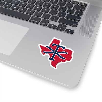 Texas Home State Sticker (Red & Navy Blue)-3x3"-Allegiant Goods Co. Vintage Sports Apparel
