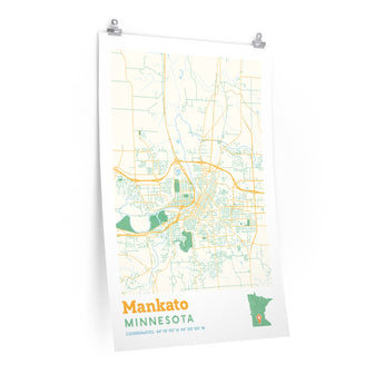 Mankato Minnesota City Street Map Poster-Allegiant Goods Co. Vintage Sports Apparel