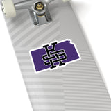 Kansas Home State Sticker (Purple & Black)-Allegiant Goods Co. Vintage Sports Apparel