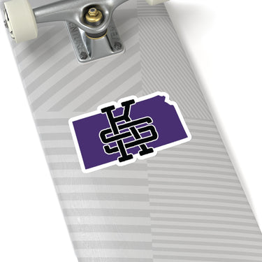 Kansas Home State Sticker (Purple & Black)-Allegiant Goods Co. Vintage Sports Apparel