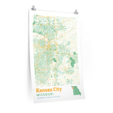 Kansas City Missouri City Street Map Poster-Allegiant Goods Co. Vintage Sports Apparel