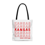Kansas Retro Thank You Tote Bag-Allegiant Goods Co. Vintage Sports Apparel