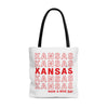 Kansas Retro Thank You Tote Bag-Large-Allegiant Goods Co. Vintage Sports Apparel
