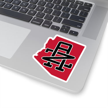 Arizona Home State Sticker (Red & Black)-4x4"-Allegiant Goods Co. Vintage Sports Apparel