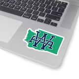 Washington Home State Sticker (Green & Navy Blue)-Allegiant Goods Co. Vintage Sports Apparel