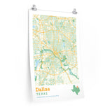 Dallas Texas City Street Map Poster-Allegiant Goods Co. Vintage Sports Apparel