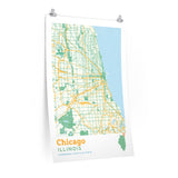 Chicago Illinois City Street Map Poster-Allegiant Goods Co. Vintage Sports Apparel