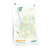 Memphis Tennessee City Street Map Poster-24″ × 36″-Allegiant Goods Co. Vintage Sports Apparel