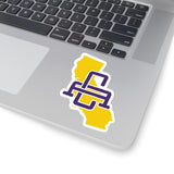 California Home State Sticker (Yellow & Purple)-Allegiant Goods Co. Vintage Sports Apparel