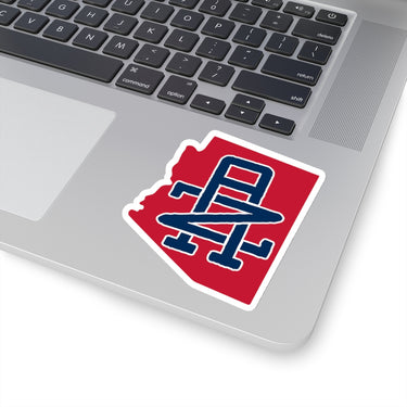 Arizona Home State Sticker (Red & Navy Blue)-Allegiant Goods Co. Vintage Sports Apparel