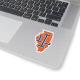 Illinois Home State Sticker (Orange & Royal Blue)-3x3"-Allegiant Goods Co. Vintage Sports Apparel