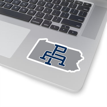 Pennsylvania Home State Sticker (Navy Blue & Grey)-Allegiant Goods Co. Vintage Sports Apparel