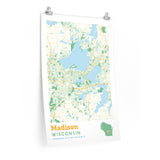Madison Wisconsin City Street Map Poster-Allegiant Goods Co. Vintage Sports Apparel