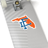 Florida Home State Sticker (Orange & Blue)-Allegiant Goods Co. Vintage Sports Apparel