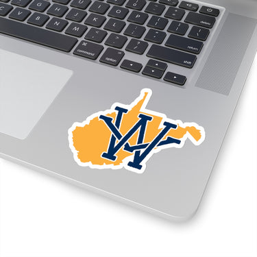 West Virginia Home State Sticker (Gold & Navy Blue)-Allegiant Goods Co. Vintage Sports Apparel