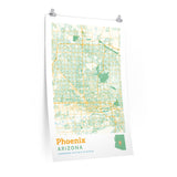 Phoenix Arizona City Street Map Poster-24″ × 36″-Allegiant Goods Co. Vintage Sports Apparel