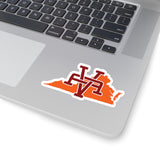 Virginia Home State Sticker (Maroon & Orange)-Allegiant Goods Co. Vintage Sports Apparel