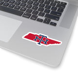 Tennessee Home State Sticker (Red & Navy Blue)-4x4"-Allegiant Goods Co. Vintage Sports Apparel
