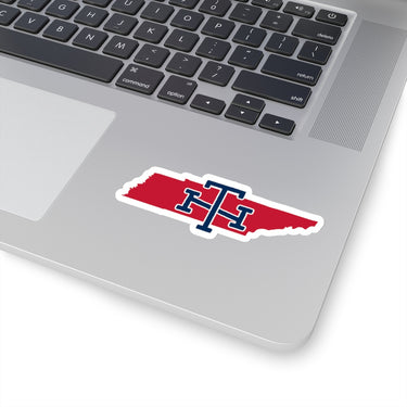 Tennessee Home State Sticker (Red & Navy Blue)-4x4"-Allegiant Goods Co. Vintage Sports Apparel