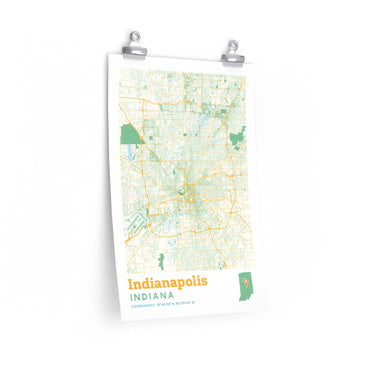 Indianapolis Indiana City Street Map Poster-Allegiant Goods Co. Vintage Sports Apparel