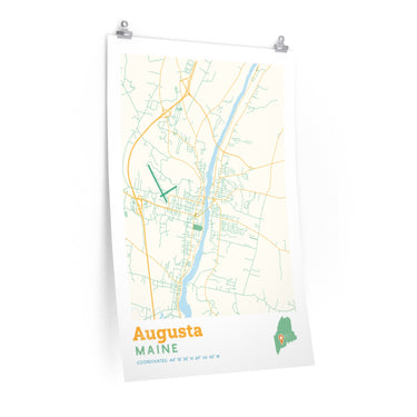 Augusta Maine Street Map Poster-Allegiant Goods Co. Vintage Sports Apparel
