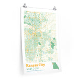 Kansas City Missouri City Street Map Poster-Allegiant Goods Co. Vintage Sports Apparel