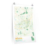Athens Georgia City Street Map Poster-Allegiant Goods Co. Vintage Sports Apparel