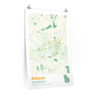 Athens Georgia City Street Map Poster-Allegiant Goods Co. Vintage Sports Apparel