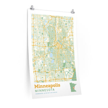 Minneapolis Minnesota City Street Map Poster-Allegiant Goods Co. Vintage Sports Apparel