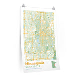 Minneapolis Minnesota City Street Map Poster-Allegiant Goods Co. Vintage Sports Apparel