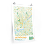 Philadelphia Pennsylvania City Street Map Poster-Allegiant Goods Co. Vintage Sports Apparel