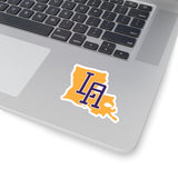 Louisiana Home State Sticker (Purple & Yellow)-Allegiant Goods Co. Vintage Sports Apparel