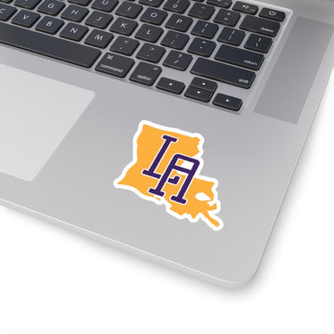 Louisiana Home State Sticker (Purple & Yellow)-Allegiant Goods Co. Vintage Sports Apparel