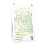 Glendale Arizona City Street Map Poster-Allegiant Goods Co. Vintage Sports Apparel